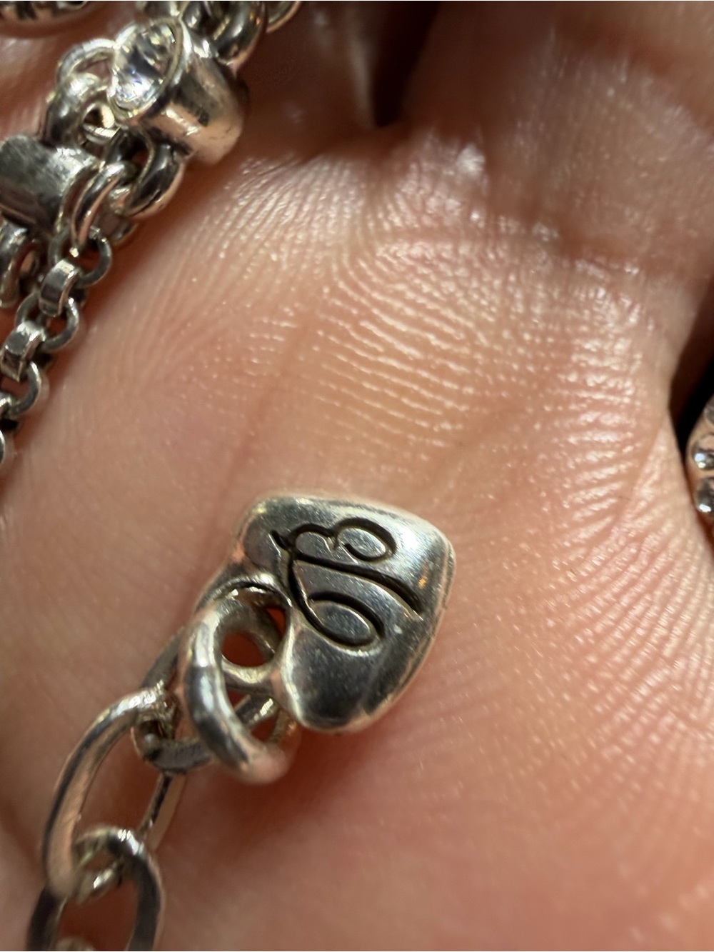 Brighton Silver Tone Clover Link Long Necklace - Picture 6 of 6
